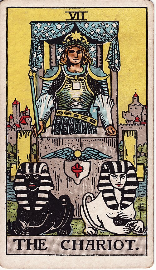 The Chariot Tarot Card: Upright, Reversed & Spread Meanings — Rider-Waite-Smith tarot card