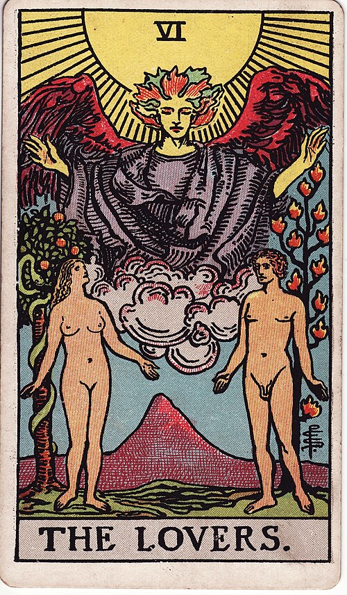 The Lovers Tarot Card: Upright, Reversed & Spread Meanings — Rider-Waite-Smith tarot card