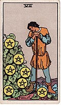 Seven Of Pentacles Tarot Card: Upright, Reversed & Spread Meanings — Rider-Waite-Smith tarot card