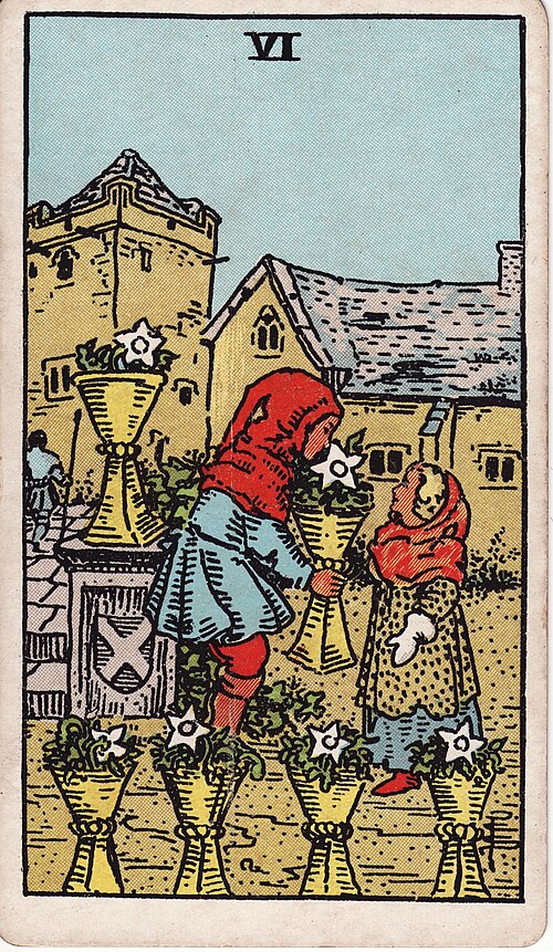 Six Of Cups Tarot Card: Upright, Reversed & Spread Meanings — Rider-Waite-Smith tarot card